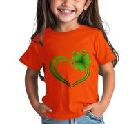 YIzdegg Girls and Boys St Day Shirt Graphic Tee Comfortable Fit for Daily Wear Green Ages 1 15 Shirt Baby 1, Colore: arancione., 4-5 Jahre