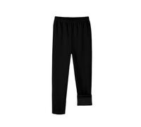 YIzdegg Leggings termici da ragazza, invernali, spessi, imbottiti, per bambini, in cotone, caldi, invernali, comodi, elastici, leggings sportivi per adolescenti, ragazze Y2K Streetwear, Nero , 140