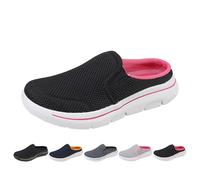 YIzdegg Orthopädisch Sandalen Damen Leichtgewichts Mesh Walkingschuhe Atmungsaktive Freizeitschuhe Damen Rutschfestes Slip-On Sommerschuhe Mit Fußbett Wanderschuhe Für Plantarfasziitis, Aaawein, 45 EU