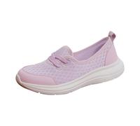 YIzdegg Orthopädische Schuhe Damen - Slip On Sneaker Elastischer Riemen Walkingschuhe Weite H Vermascht Atmungsaktive Lässige Komfort Laufschuhe Bequeme Sommerschuhe Turnschuhe Sportschuhe, viola, 36