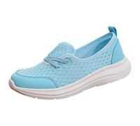YIzdegg Orthopädische Schuhe Damen - Slip On Sneaker Elastischer Riemen Walkingschuhe Weite H Vermascht Atmungsaktive Lässige Komfort Laufschuhe Bequeme Sommerschuhe Turnschuhe Sportschuhe, blu, 40 EU