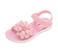 YIzdegg Sandali per bambini e bambine, sandali estivi con motivo floreale, comodi da ragazza, con fibbia regolabile, eleganti scarpe per il tempo libero, Colore: rosa., 33 EU