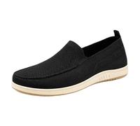 YIzdegg Scarpe casual da uomo Spring Summer and Autumn New Mesh traspirante Fly Woven Single Shoes Lightweight Running Sports Casual Shoes Calze da uomo, Nero , 44 EU