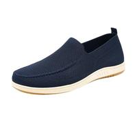 YIzdegg Scarpe casual da uomo Spring Summer and Autumn New Mesh traspirante Fly Woven Single Shoes Lightweight Running Sports Casual Shoes Calze da uomo, Blu, 44 EU