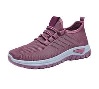 YIzdegg Scarpe da donna per il tempo libero, casual, scarpe sportive traspiranti, in rete, comode, leggere, per tutti i giorni e la città, suola antiscivolo in nero, bianco, rosso, grigio, multicolore