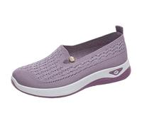 YIzdegg Scarpe ortopediche da donna, larghe, H, da ginnastica, leggere, comode, eleganti, in tessuto, traspiranti, alluce valgo, scarpe estive, Lilla, 38 EU