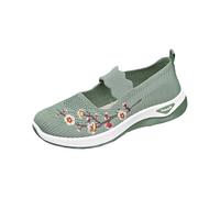 YIzdegg Scarpe ortopediche per diabetici - Sneaker da donna estive leggere scarpe da passeggio larghe comode scarpe da ginnastica traspiranti antiscivolo, verde, 43 EU