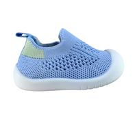YIzdegg Scarpe primi passi per bambini e bambine, unisex, in rete, traspiranti, per piedi nudi, estive, antiscivolo, per interni ed esterni, morbide scarpe da ginnastica, Blu, 16 EU
