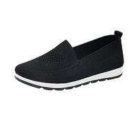 YIzdegg Sneakers da donna Fly Weave, traspiranti, slip-on da donna, comode, scarpe da corsa, antiscivolo, in rete, per il tempo libero, da jogging, per la corsa, Nero , 38 EU