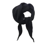 Yizelli 110x32cm Sciarpa a Maglia con Motivo a Triangolo per Donne Colore Solido Autunno Inverno Scialle Caldo (Nero)