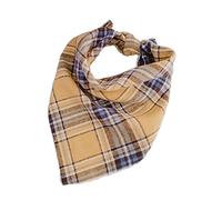 Yizelli 18.50 Pollici Sciarpa Quadrata in Cotone Plaid Triangolo Fazzoletto da Collo per 1-8 Anni Bambini Ragazze Ragazzi (Giallo)