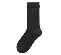 Yizelli 3 Paia di Calze Calde a Metà Polpaccio per Donna Autunno e oiinverno Cotone Calzini Spessi (Nero)