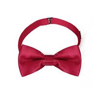 Yizelli Bambini Solid Colore Papillon Collare Banda Regolabile Pre-legato Papillon per Toddler Bambini Ragazzi Ragazze (Vino Rosso)
