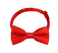 Yizelli Bambini Solid Colore Papillon Collare Banda Regolabile Pre-legato Papillon per Toddler Bambini Ragazzi Ragazze (Rosso)