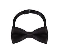 Yizelli Bambini Solid Colore Papillon Collare Banda Regolabile Pre-legato Papillon per Toddler Bambini Ragazzi Ragazze (Nero)