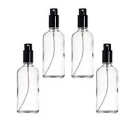 YIZHAO Bottiglie Spray Vetro 100ml, Trasparente Spruzzino Nebulizzatore Piccolo, per Olii Essenziali, Profumo, Pulizia, Cosmetici, Viaggio, Farmacia - 4 Pcs