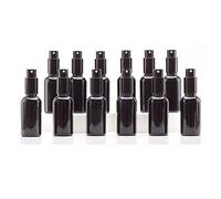 YIZHAO Bottiglie Spray Vetro 30ml, Nero Spruzzino Nebulizzatore Piccolo, per Olii Essenziali, Profumo, Pulizia, Cosmetici, Viaggio, Farmacia - 18 Pcs