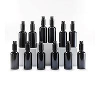 Yizhao Bottiglie Spray Vetro 50ml, Nero Spruzzino Nebulizzatore Piccolo, per Olii Essenziali, Profumo, Pulizia, Cosmetici, Viaggio, Farmacia - 12 Pcs