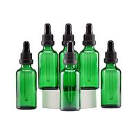 YIZHAO Verde Bottiglie Contagocce Vetro 50ml, con Pipette Contagocce Vetro,per Oli Essenziali, Aromaterapia, Laboratorio, Fragranze, Cosmetici, Viaggio - 6 Pcs