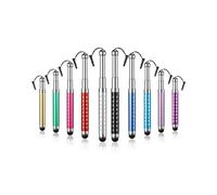 Yizhet 10x Mini Universale Penna di Tocco Stilo Morbido con 3,5 Millimetri di Polvere in Vari Colori per Tutti i dispositivi con Touch Screen Capacitivo