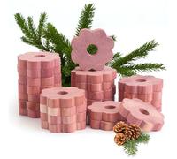 Yizhet Cedro Antitarme, 24 Pezzi Anelli Floreali in Cedro Contro le Tarme Naturale per per Protezione Antitarme per Vestiti, Armadi, Cassetti, Guardaroba