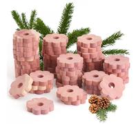 Yizhet Cedro Antitarme, 48 Pezzi Anelli Floreali in Cedro Contro le Tarme Naturale per per Protezione Antitarme per Vestiti, Armadi, Cassetti, Guardaroba