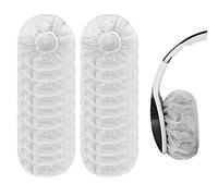 Yizhet Copri Cuffie Monouso,100 Pezzi Fodere Cuffie Monouso Elastiche Cover Cuffie Copri Auricolari Antipolvere Copri Cuffia Non Tessuto di Ricambio Estensibile (Bianca, 7-8,5cm)