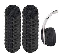 Yizhet Copri Cuffie Monouso,100 Pezzi Fodere Cuffie Monouso Elastiche Cover Cuffie Copri Auricolari Antipolvere Copri Cuffia Non Tessuto di Ricambio Estensibile (Nero, 7-8,5cm)