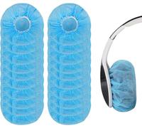 Yizhet Copri Cuffie Monouso,100 Pezzi Fodere per Cuffie Monouso Elastiche Cover Cuffie Copri Auricolari Antipolvere Copri Cuffia Non Tessuto di Ricambio Estensibile (Blu, 10-12cm)