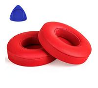 Yizhet Cuscinetti Cuffie Compatibile con Beats Solo 2 Solo 3 Padiglioni Cuffie di Ricambio in Pelle Proteica e Spugna, 1 Paio, Rosso