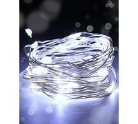 Yizhet Stringa Luci Led, 5M Luci Filo di Rame con 50 Led Bianco Freddo a USB Impermeabile per Natale, Matrimonio, Feste, DIY
