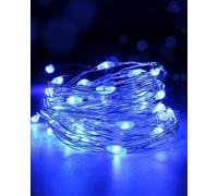 Yizhet Stringa Luci Led, 5M Luci Filo di Rame con 50 Led Blu a USB Impermeabile per Natale, Matrimonio, Feste, DIY