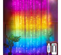 Yizhet Tenda Luminosa, 3m x 3m Luci per Tenda 300 Led di 7 Colori, 8 Modalità, con Telecomando, Timer e Dimmer, Impermeabile IP65 per Natale, Festa, Matrimonio, alimentato da USB