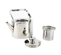 YIZISECCE Bollitore di tè in acciaio inossidabile, piano cottura, con filtro incorporato, costruzione in metallo addensato, teiera ad alta fissaggio, maniglia (Grande, 1.5L)