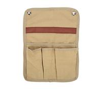 YIZISECCE Borsa per appendere sedia da campeggio Borsa portaoggetti laterale per bracciolo in tela con tasche multiple per picnic da pesca all'aperto (Cachi)
