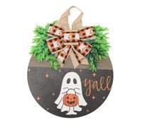 YIZISECCE Ghost Pumpkin - di porta per le forniture per feste carine - Decorazione spettrale divertente - per la finestra di casa Muro all'aperto