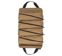 YIZISECCE Organizer per attrezzi in rotolo Oxford portatile, grande capacità, borsa portautensili, strumento per appendere in rotolo, borsa portautensili con cerniera, Kaki, Casual