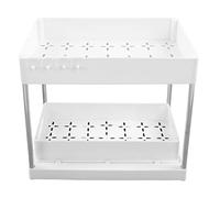 YIZISECCE per il lavandino, per gli organizzatori, grandi cestini di stoccaggio, per le cucine dei bagnini per le cucine degli armadi. (Bianco)