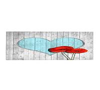 YIZISECCE Per la forma dell'amore, per il bagno, tappetino a grana in legno assorbente con acqua anti -slip (60 * 180 cm)
