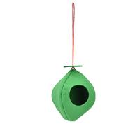 Yizisecce per mangiatoia per uccelli appesi, cupola circolare, tessuto in feltro, con cordino, per il balcone del cortile da giardino (Verde)