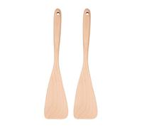 Yizisecce per spatola in legno, per legno di faggio, manico lungo, foro appeso, utensili da, attrezzi da per cucinare, resistere al calore, eco -friendly, non stick, finitura