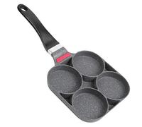 YIZISECCE Stampo per padella in alluminio per pancake da, colazione, hamburger, uova, con manico (Modello a fiamma libera)