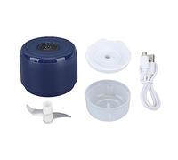 YIZISECCE Tritatutto elettrico per cucina, mini robot da cucina senza fili, ricaricabile tramite USB, portatile, per cipolle e zenzero, essenziale da campeggio, design compatto da 100 ml, 5 V F (blu)