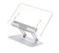 YIZITU 360 Rotazione Supporto Acrilico Trasparente Cornice Pieghevole in Alluminio Universale Supporto Dispositivo per Laptop Libro Cottura da 8 8 Libbre Spazio per Lo Studio Ergonomico