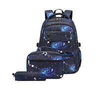 YIZITU 3pcs carino zaino scuola con borsa termica pranzo matita borsa multi-tasca viaggio zaino per adolescenti studenti pranzo bambini ragazzo