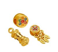 YIZITU 3Pcs Lega Fede Fascino Buddista Mantra Ciondoli Per Collane Bracciali Orecchini Gioielli Fatti A Mano Accessori Arte Culturale Da Collezione