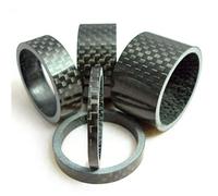 YIZITU 5 pz/set In Fibra di Carbonio Bici Da Strada Ciclismo Distanziali Manubrio Guarnizione Forcella Anteriore Rondella Auricolare Distanziali Forcella