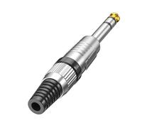 YIZITU Adattatore maschio del connettore del metallo 6.35mm con i contatti dell'oro 24K Progettazione sicura della vite per la trasmissione di eventi adattatore del metallo per i sistemi audio di