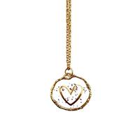 YIZITU Alla moda Celestiali Ciondolo Clavicola Catena Trasparenti Sole Luna Stella Amore Della Collana di Fascino Accessori Trasparenza Vetro Stampa Celestiali Gioielli Di Fascino, Misura unica, come