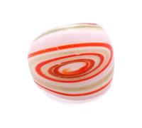 YIZITU Anelli di vetro floreali avvolti a mano in filo metallico etnico ispirato ai gioielli artistici realizzati a mano comodi anelli di vetro sostenibili, Misura unica, come descritto, come